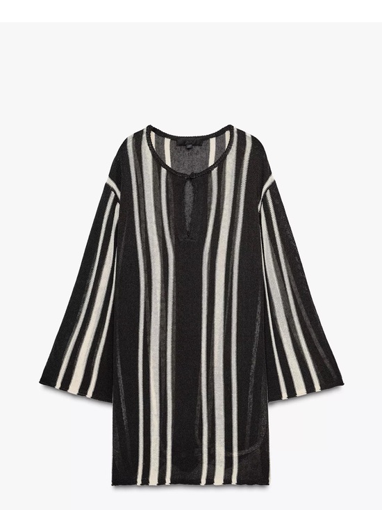 Zara Other - Striped Black and White Knit Tunic Zara
